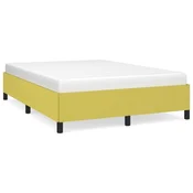 Vidaxl Posteljni okvir brez vzmetnice zelen 140x190 cm blago