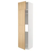 METOD Visoka omara za hlad/zamrz+2vrata, bela/Forsbacka hrast, 60x60x240 cm
