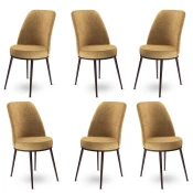 Hanah Home Set 6 trpezarijskih stolica Dexa Kapucino-Braon