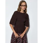 Busem Bluza Blusen temno rjava