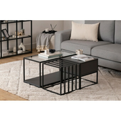 Hanah Home Club sto Charlotte, 90x37x90 cm, Crni