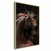 Slika - Fiery Wind (1 Part) Vertical 60x90 U prirodnom drvenom okviru