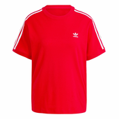 Majica kratkih rukava adidas Originals 3-Stripes Tee za žene, boja: crvena, IR8050