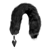Ouch! Fox Tail with Metal Butt Plug Black