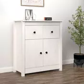 Vidaxl vidaXL Omarica bela 70x35x80 cm masivni borov les