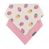 Petite&Mars Luke marama podbradak 3m+ 2 kom, Beige Strawberries/Dusty Rose