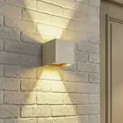 Moderna zunanja stenska svetilka bež barve z 2 LED lučmi IP54 - Edwin