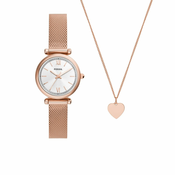Ročna ura Fossil Carlie ES5314SET Rose Gold/Rose Gold