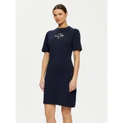 Tommy Hilfiger Vsakodnevna obleka Short Sleeve Short Dress WW0WW43830 Mornarsko modra Slim Fit