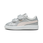 Womens Puma Smash 3.0 Glitz Glam Toddlers Sneakers, Gray, Size 22, Shoes