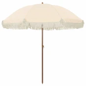 Suncobran za plažu Žuta i bijela 205 x 205 x 210 cm