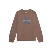 Calvin Klein Jeans Majica mornarska / rjava / bela