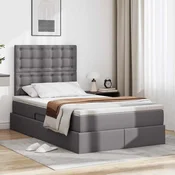 Krevet s od storage s madracem Siva 120 x 200 cm Lažna koža