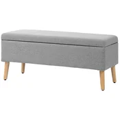 Homestar Klop s shranjevanjem 110x39x45 cm Siva
