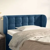 Greatstore Vzglavje z ušesi temno moder 93x23x78/88 cm žamet