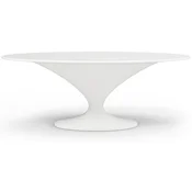 Casa Padrino luxury garden dining table matt white 200 x 120 x H. 75 cm