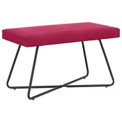 Vidaxl klop Enobarvno Vinorodna rdeča 80 x 40 x 45 cm Žamet