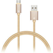 CONNECT IT Wirez Premium Metallic micro USB - USB, zlatni, 1m
