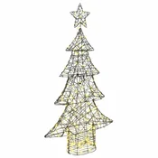 Vidaxl Božično drevo med 160 LED Toplo bela 150 cm Ratan