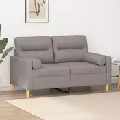 Vidaxl vidaXL Dvosed z blazinami, taupe, 120 cm, blago