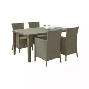 Garnitura vrtnega pohištva Futura 4+1 v barvi cappuccino