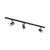 Modern railsysteem zwart met 3 spots donker brons 1-fase - Iconic Lloyd