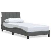 Vidaxl Posteljni okvir brez vzmetnice Hanko temno siv 80x200 cm blago