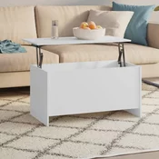 Stolic za kavu bijeli 102x55,5x52,5 cm od konstruiranog drva