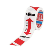 Signalni lepilni trak TESA 58263 za vzdrževanje razdalje 1,5m (rdeča/bela, 50mmx50m)