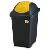 Stefanplast Plastični koš za smeti MULTIPAT 30 l, pravokoten, črn/rumen