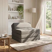 Sofa na razvlacenje Svjetlosiva 200 x 70 x 10 cm Tkanina