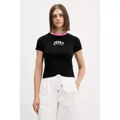 Juicy Couture kratka ženska majica z bombažem RINGER TSHIRT