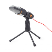 Gembird mikrofon 3,5 mm jack, z nosilcem in stojalom, vsesmerni, kondenzatorski