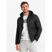 OMBRE Moška bomber jakna V2 OM-JALP-22FW-007 temno modra MDN125054 XL