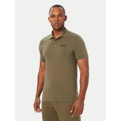 EA7 Emporio Armani Polo majica 8NPF14 PJVQZ U7014 Khaki Regular Fit