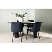 Venture Design Jedilna miza in stol Isolde Night 180x90x75 cm črna
