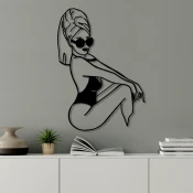Atelier Del Sofa Zidna dekoracija Cool Woman, 50x70 cm, 1.5 mm, Crna