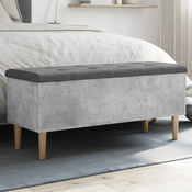 vidaXL Klop za shranjevanje betonska siva 102x42x46 cm inženirski les