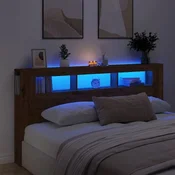 LED uzglavlje boja hrasta artisan 200x18,5x103,5 cm drveni