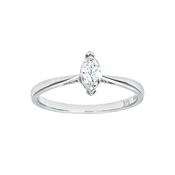DIAMANT LETERNEL Prstan Ring aus 375 Weißgold mit Diamant srebrna