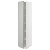 METOD Visoki element s policama, bela/Havstorp svetlosiva, 40x60x200 cm