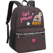Školski ruksak Miss Lemonade Girl Power - S 2 pretinca, sjaj