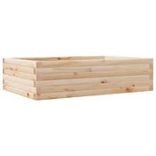 Vidaxl Vrtno cvetlično korito 90x60x23 cm trdna borovina