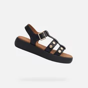 Black womens sandals Geox Camalei - Womens