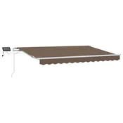 Povlacivi tende Sivosmeda 500 × 300 cm Tkanina i Aluminij
