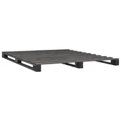 Vidaxl Posteljni okvir iz palet siva trdna borovina 120x200 cm