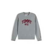 TOMMY HILFIGER Pulover siva/temno rdeča