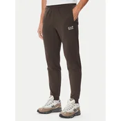 EA7 Emporio Armani Spodnji del trenirke 8NPP66 PJVRZ U6027 Temno rjava Regular Fit
