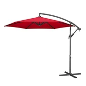 SONGMICS Nadstrešek za senčnik z nosilcem, premer 300 cm x višina 245 cm, rdeč, (5000248328)
