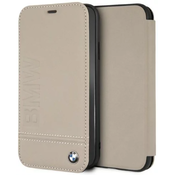 BMW iPhone Xr book taupe Logo Imprint (BMFLBKI61LLST)